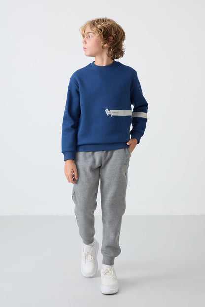 Parliament Cotton Thick Fleece-Lined Soft Textured Standard Fit Printed Boys' Sweatshirt - 11238