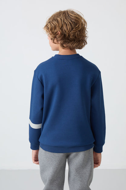 Parliament Cotton Thick Fleece-Lined Soft Textured Standard Fit Printed Boys' Sweatshirt - 11238