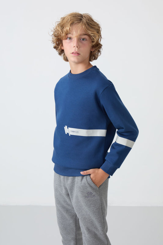 Parliament Cotton Thick Fleece-Lined Soft Textured Standard Fit Printed Boys' Sweatshirt - 11238