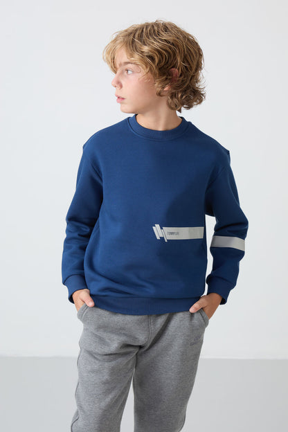 Parliament Cotton Thick Fleece-Lined Soft Textured Standard Fit Printed Boys' Sweatshirt - 11238