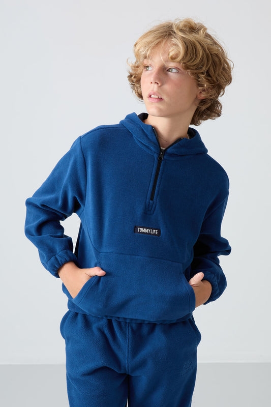 Parliament Thick Soft Textured Standard Fit Embroidered Fleece Boys' Sweatshirt - 11230