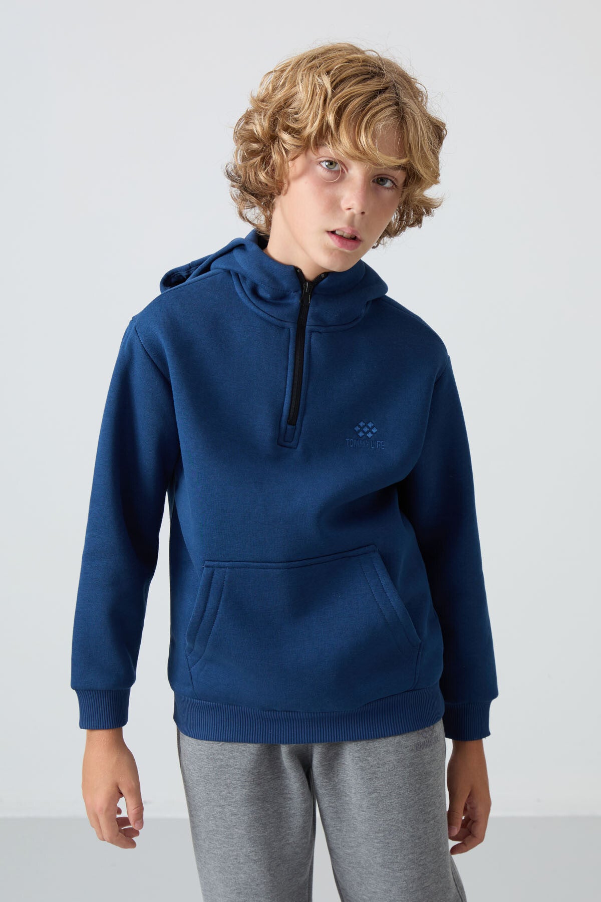 Parliament Cotton Thick Fleece-Lined Soft Textured Standard Fit Embroidered Boys' Sweatshirt - 11244