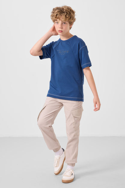 Cotton Soft Woven Oversized Printed T-Shirt - 11285