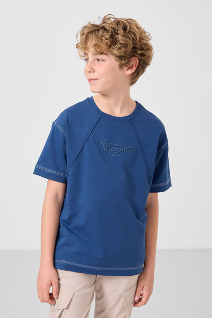 Cotton Soft Woven Oversized Printed T-Shirt - 11285