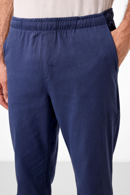 Standard Fit Weaving Lightweight Flexible Chino Men's Trousers - 82178