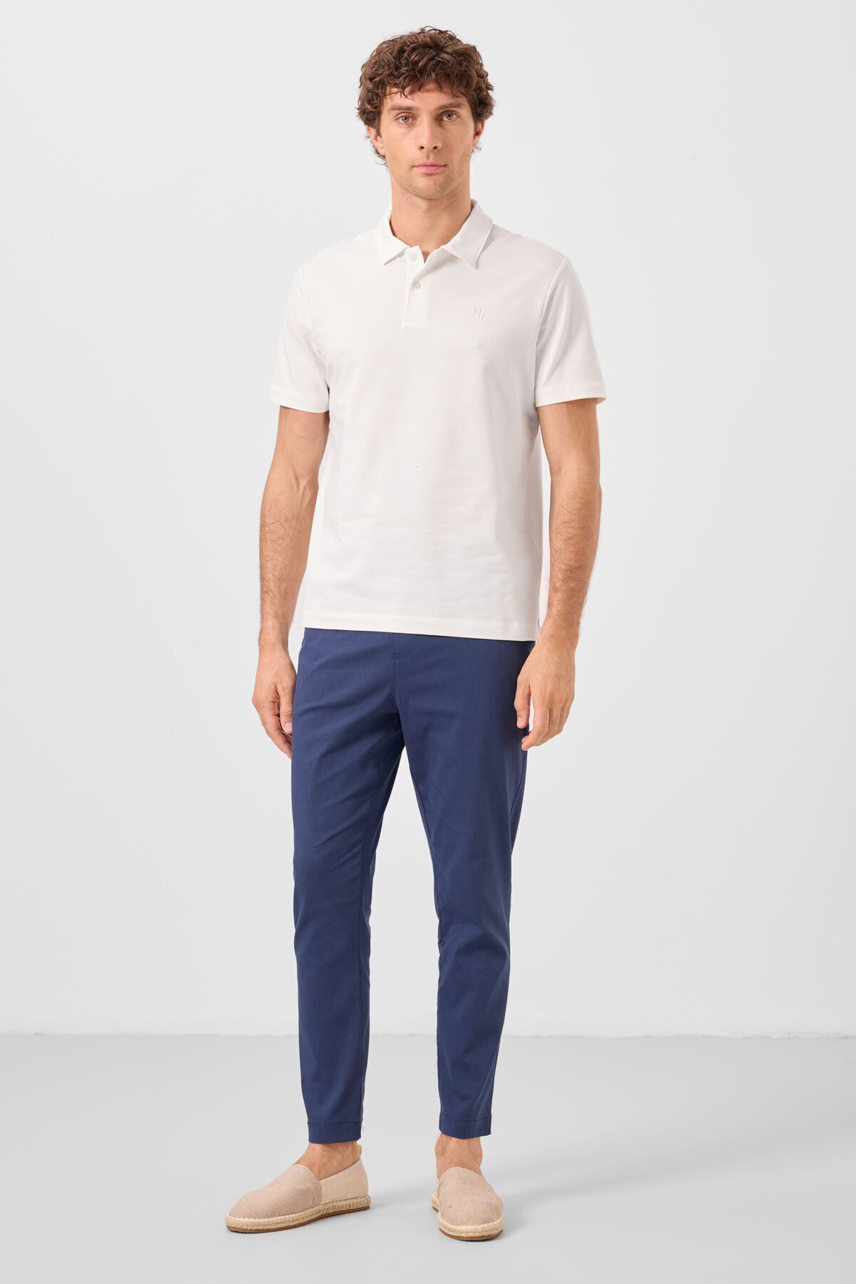Standard Fit Weaving Lightweight and Flexible Chino Men's Trousers - 82180