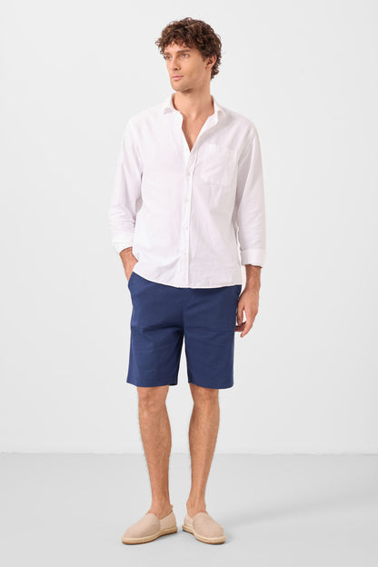 Standard Fit Weaving Lightweight Flexible Chino Men's Shorts - 81291