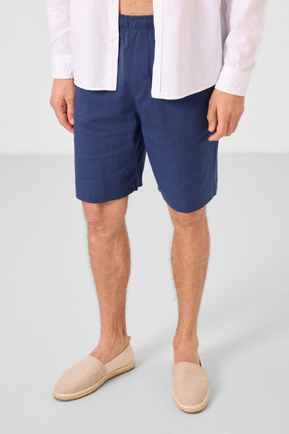 Standard Fit Weaving Lightweight Flexible Chino Men's Shorts - 81291