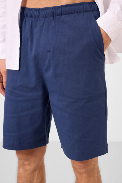 Standard Fit Weaving Lightweight Flexible Chino Men's Shorts - 81291