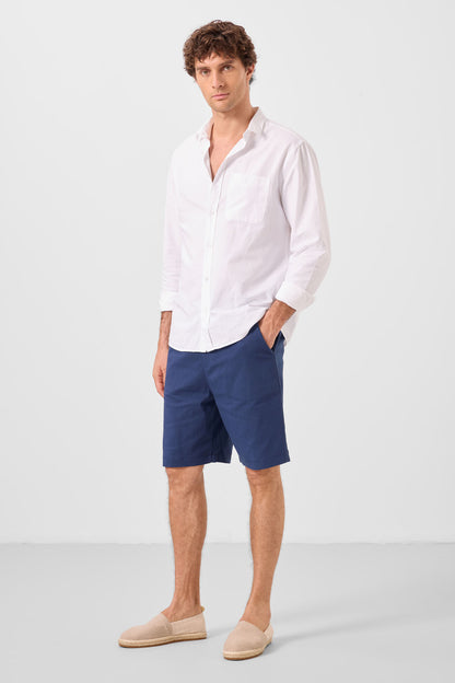 Standard Fit Weaving Lightweight Flexible Chino Men's Shorts - 81291