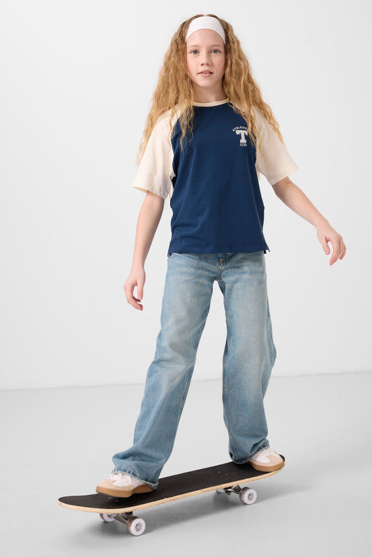 Parliament O Collar Cotton Printed Oversize Fit Girl T-Shirt - 75179