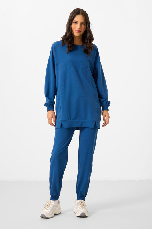 Parliament O Collar Basic Oversize Women's Tracksuit Tunic Set - 95347