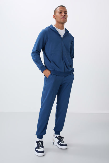 Parliament Compact Cotton Thick Smooth Textured Hooded Comfort Fit Men's Tracksuit Set - 85262