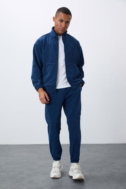 Parliament Thick Soft Textured Comfort Fit Embroidered Men's Tracksuit Set - 85269