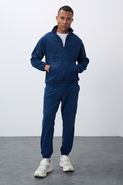 Parliament Thick Soft Textured Comfort Fit Embroidered Men's Tracksuit Set - 85269