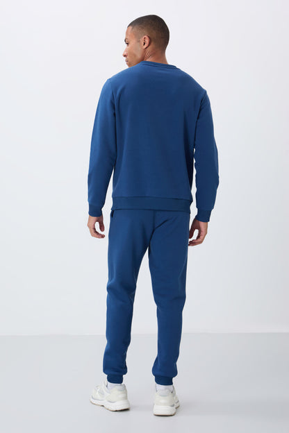 Parliament Cotton Thick Fleece-Lined Soft Textured Comfort Fit Embroidered Men's Tracksuit Set -85265