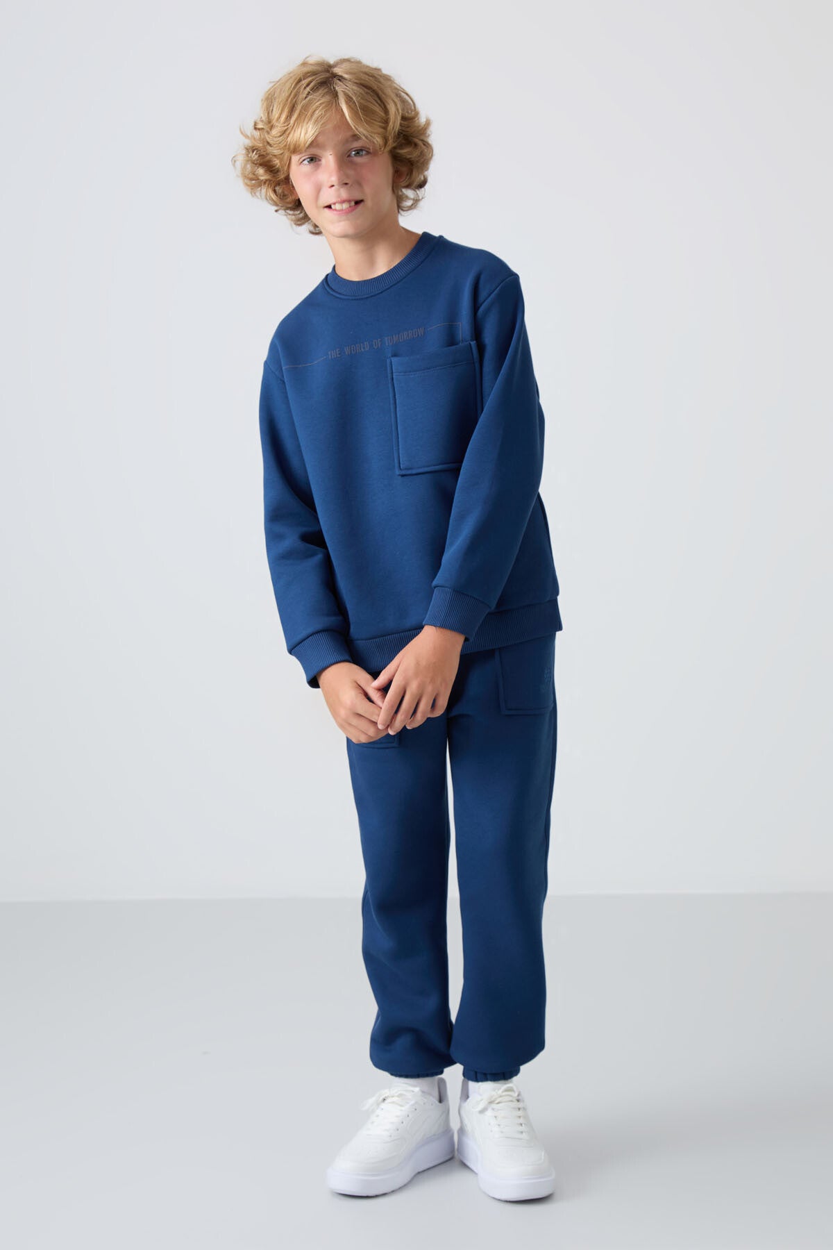 Parliament Cotton Thick Fleece-Lined Soft Textured Standard Fit Printed Boys' Tracksuit Set - 11257