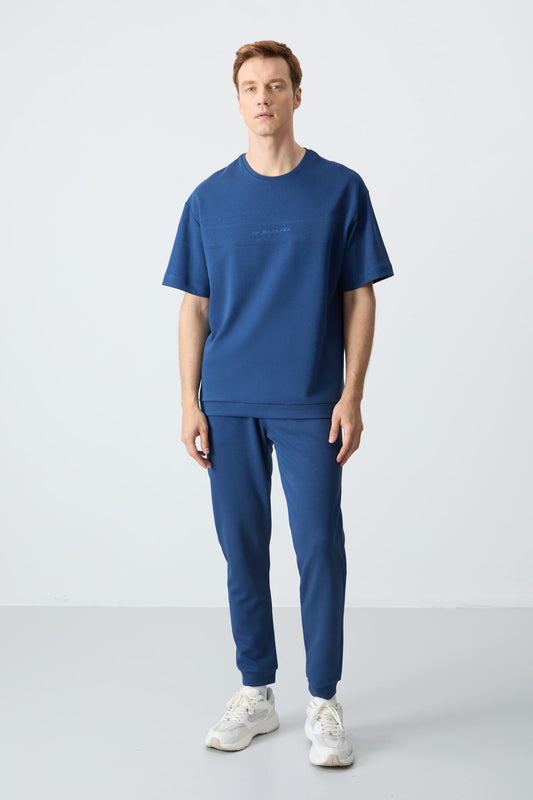 Parlament Cotton Thick Soft Textured Oversize Fit Basic Men's Tracksuit Set - 85261