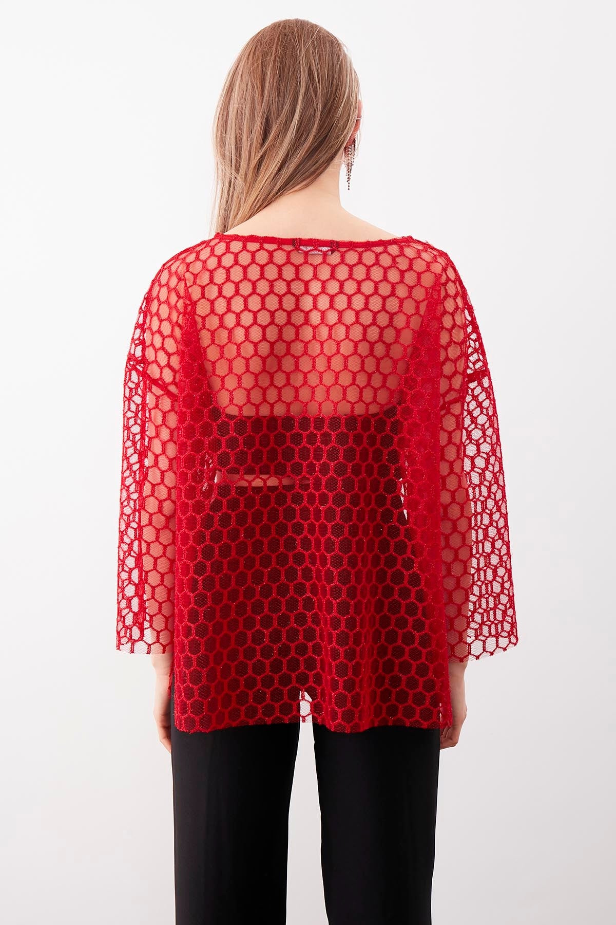 HONEYCOMB TRANSPARENT BLOUSE