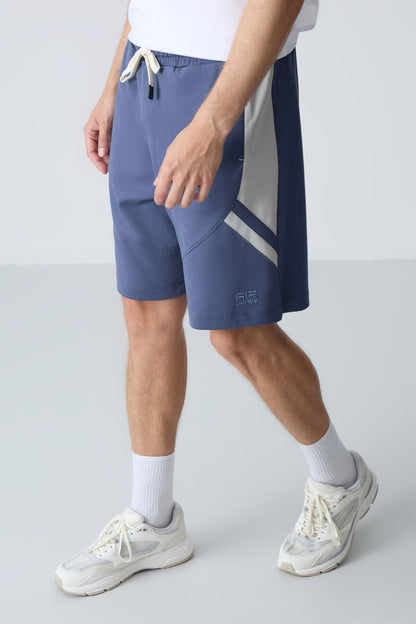 Petrol Cotton Thick Soft Textured Standard Fit Basic Men's Shorts - 81281