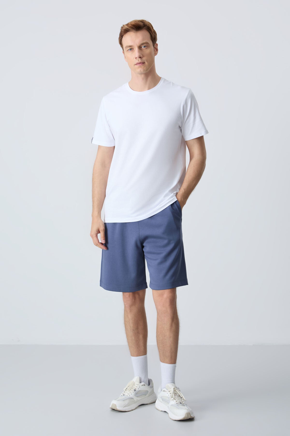 Cotton Thick Soft Textured Standard Fit Basic Men's Shorts - 81275