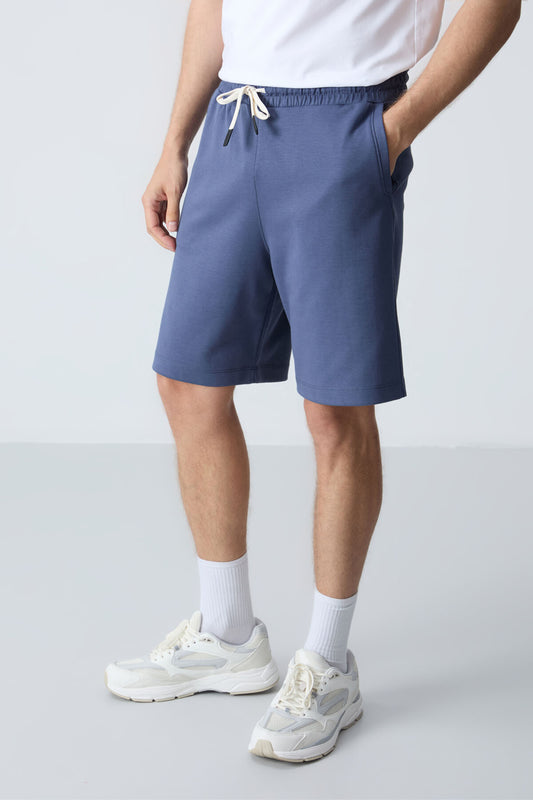 Cotton Thick Soft Textured Standard Fit Basic Men's Shorts - 81275