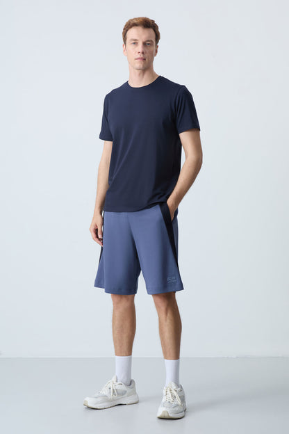 Cotton-blend Thick Soft Textured Standard Fit Basic Men's Shorts - 81280