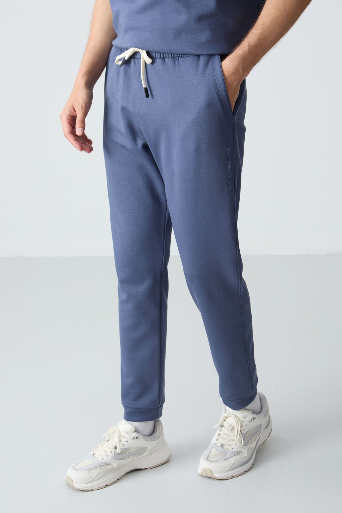 Cotton Blend Thick Soft Textured Oversize Fit Basic Men's Tracksuit Set - 85261