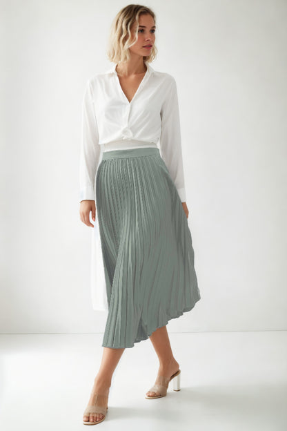 MIDI HEIGHT SATEN SKIRT