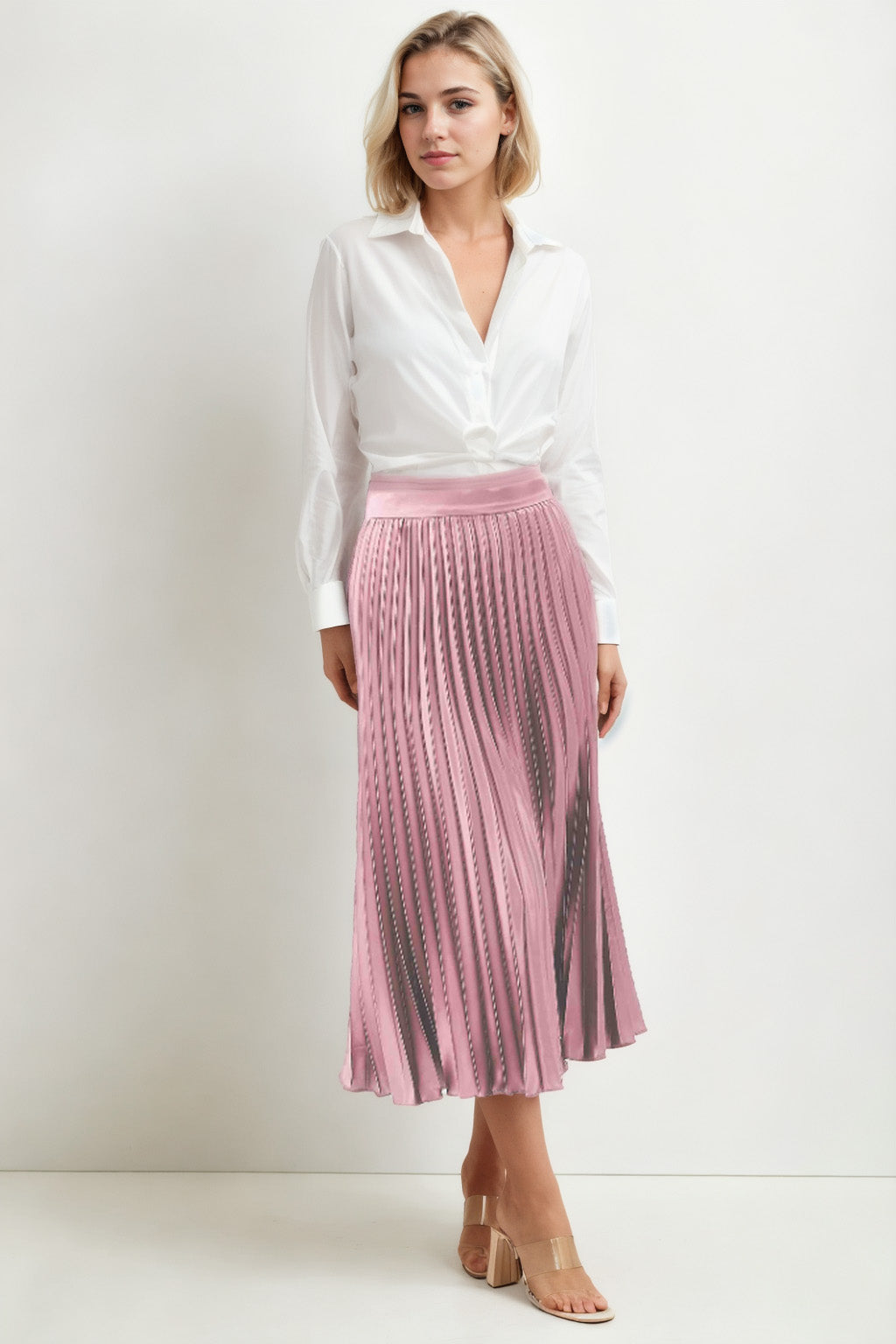 MIDI HEIGHT SATEN SKIRT
