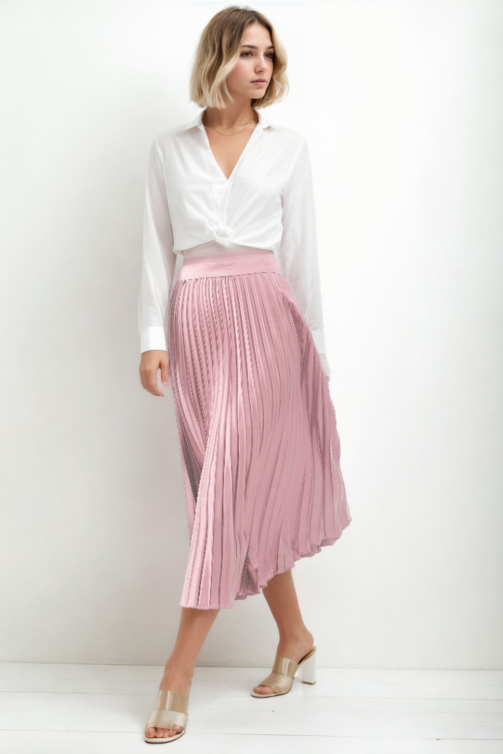 MIDI HEIGHT SATEN SKIRT