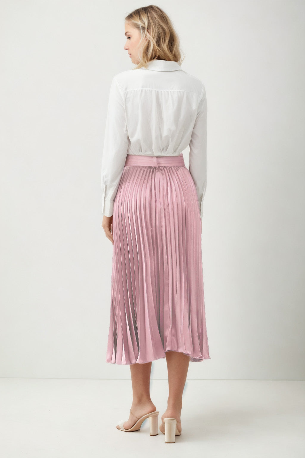 MIDI HEIGHT SATEN SKIRT