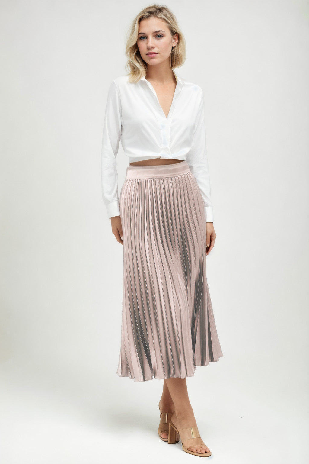 MIDI HEIGHT SATEN SKIRT