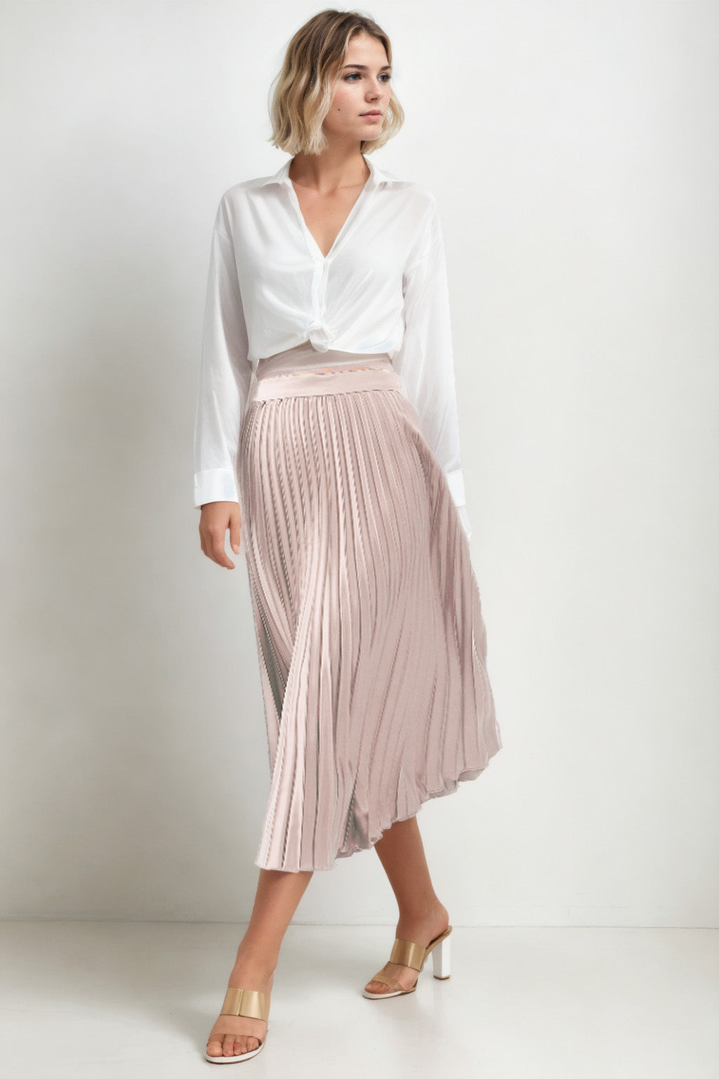 MIDI HEIGHT SATEN SKIRT