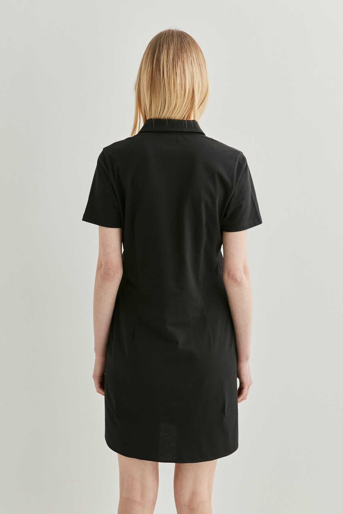 POLO COLLAR SHORT SLEEVE DRESS