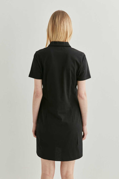 POLO COLLAR SHORT SLEEVE DRESS