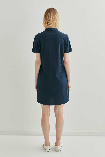 POLO COLLAR SHORT SLEEVE DRESS