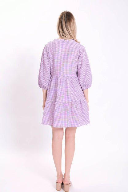 CHECKERED PATTERNED CLOTH DRESS