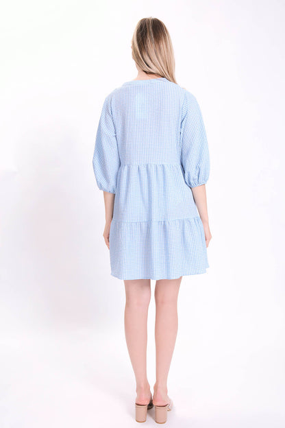 CHECKERED PATTERNED CLOTH DRESS