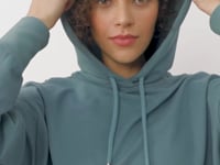 Mint Green Shoulder Gather Detailed Balloon Sleeve Comfort Fit Women's Sweatshirt - 97166
