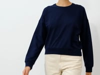 Indigo Basic Comfort Fit O Neck Women's Sweatshirt - 97114
