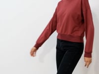Bordo Basic Comfort Fit Round Neck Women's Sweatshirt - 97114