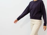 Basic Comfort Fit Round Neck Women's Sweatshirt - 97114