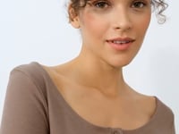 Women's Knitted Turtleneck Dress with Padded Collar - 97116