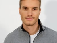 Gray Melange - Black High Collar Zippered Standard Fit Classic Cuff Men's Tracksuit Set - 85152