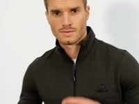 High Collar Zippered Standard Fit Classic Cuff Men's Tracksuit Set - 85152