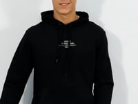 Black Skull Back Print Comfort Fit Men's Hooded Sweatshirt - 88008