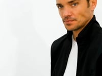 Black Straight Collar Zippered Standard Fit Cuffed Men's Tracksuit Set - 85160