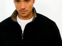 Black Half-Zip Stand Collar Elastic Cuff Fleece Men's Tracksuit Set - 85159