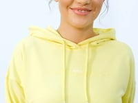 Hooded Lemon Kangaroo Pocket Oversize Elastic Cuffed Women's Tracksuit Set - 95288